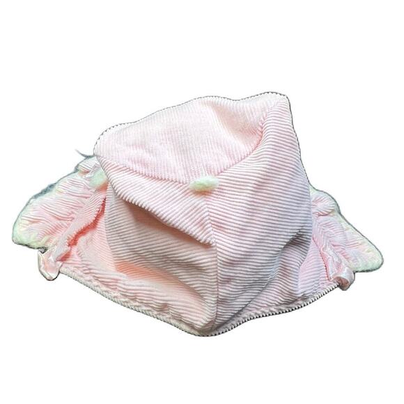 Vintage Pink Corduroy Baby Bonnet - Picture 2 of 4